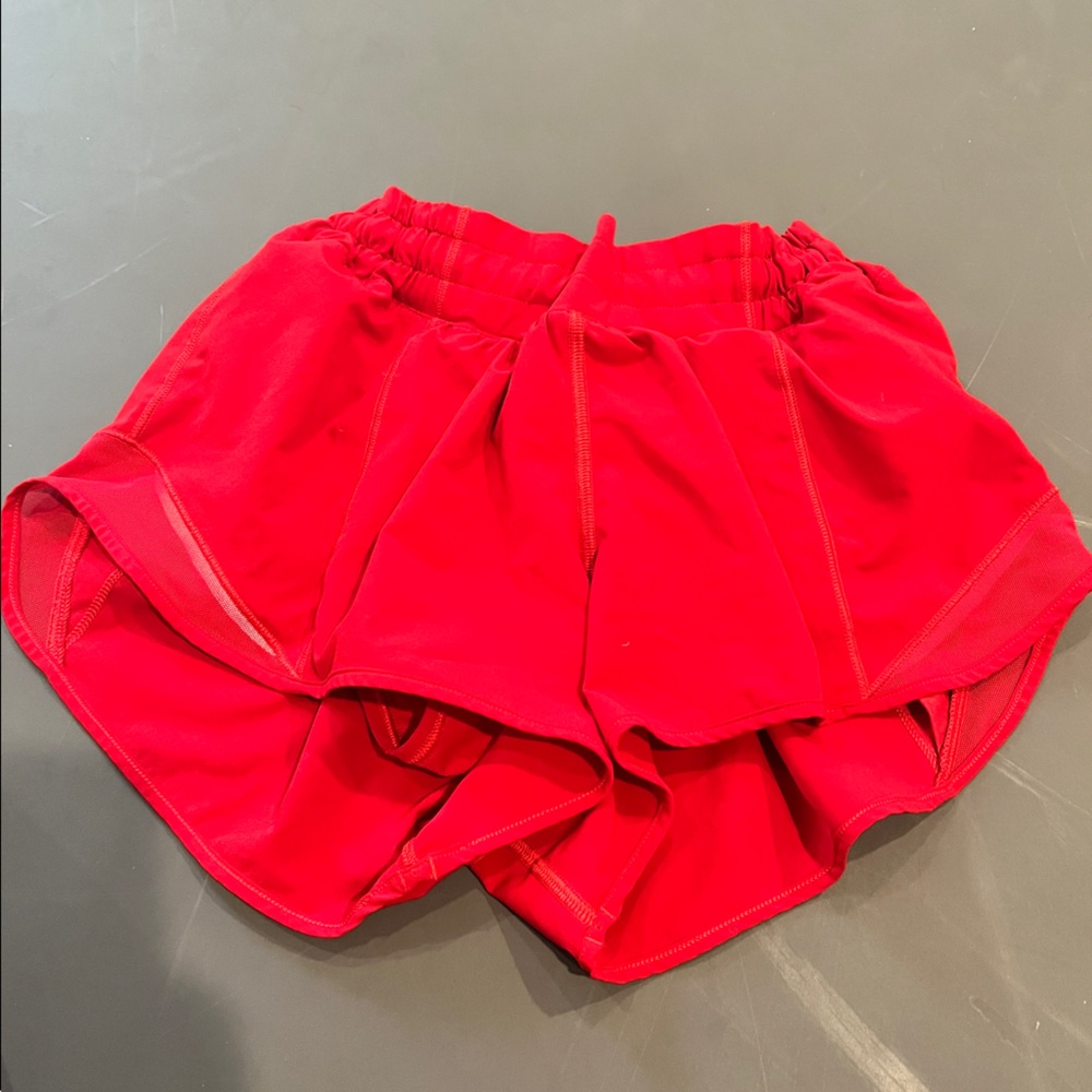 Lululemon red hotty hot shorts
